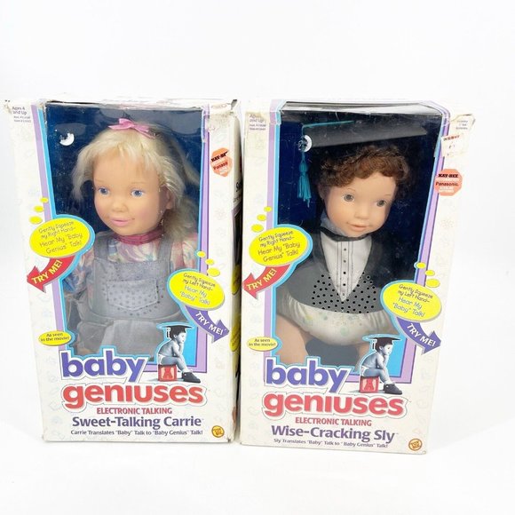 Baby Geniuses Wise-Cracking Sly Sweet Talking Carrie Doll Lot 2 1997 FLAWS READ - Picture 11 of 16